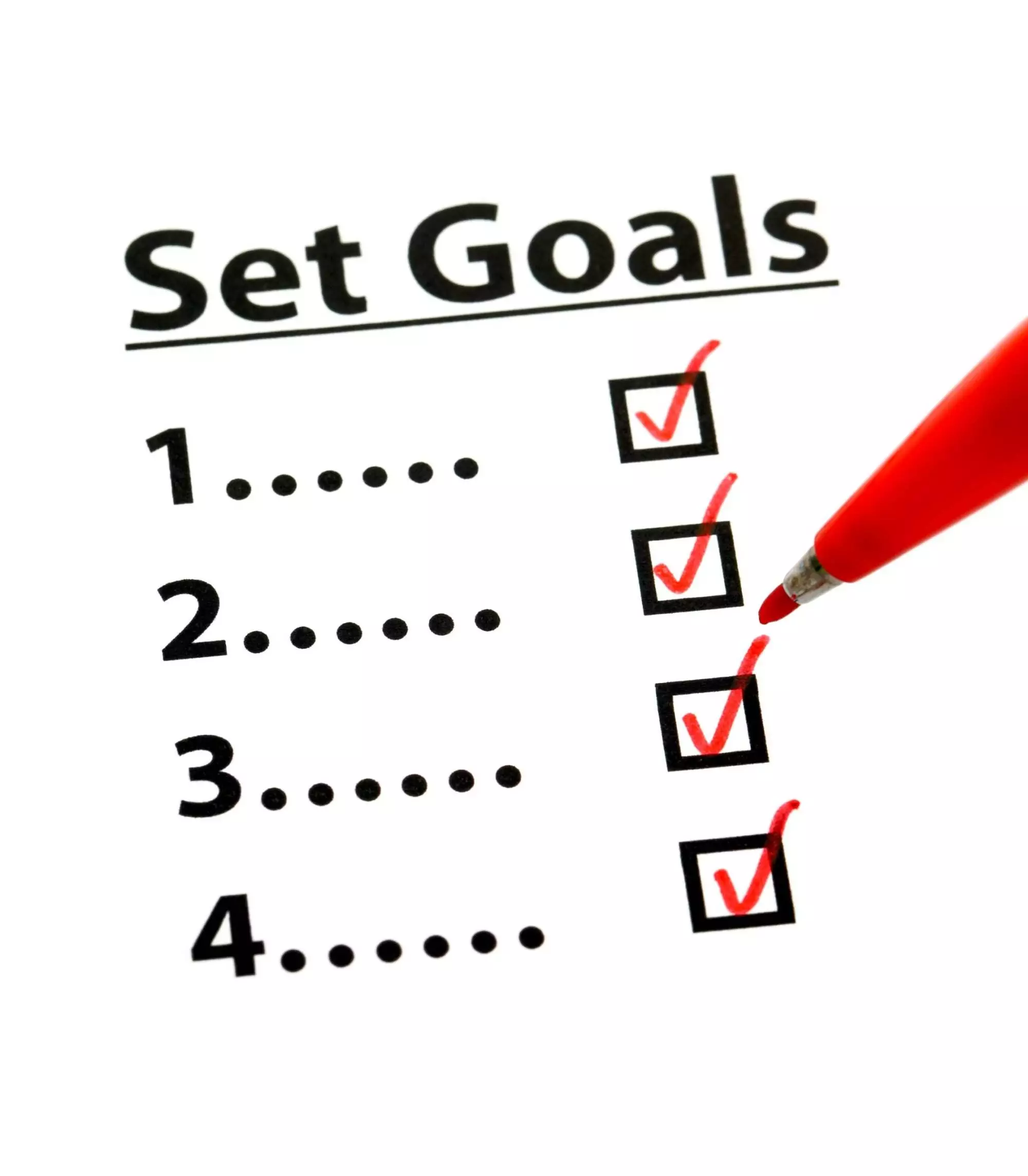 Set Goals with check box es
